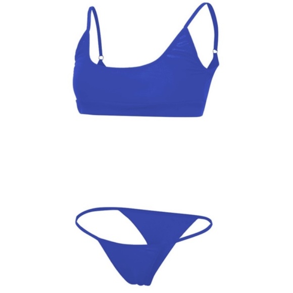 🌻 Blue Sexy High Cut Bikini Swimsuit Set - Picture 5 of 5